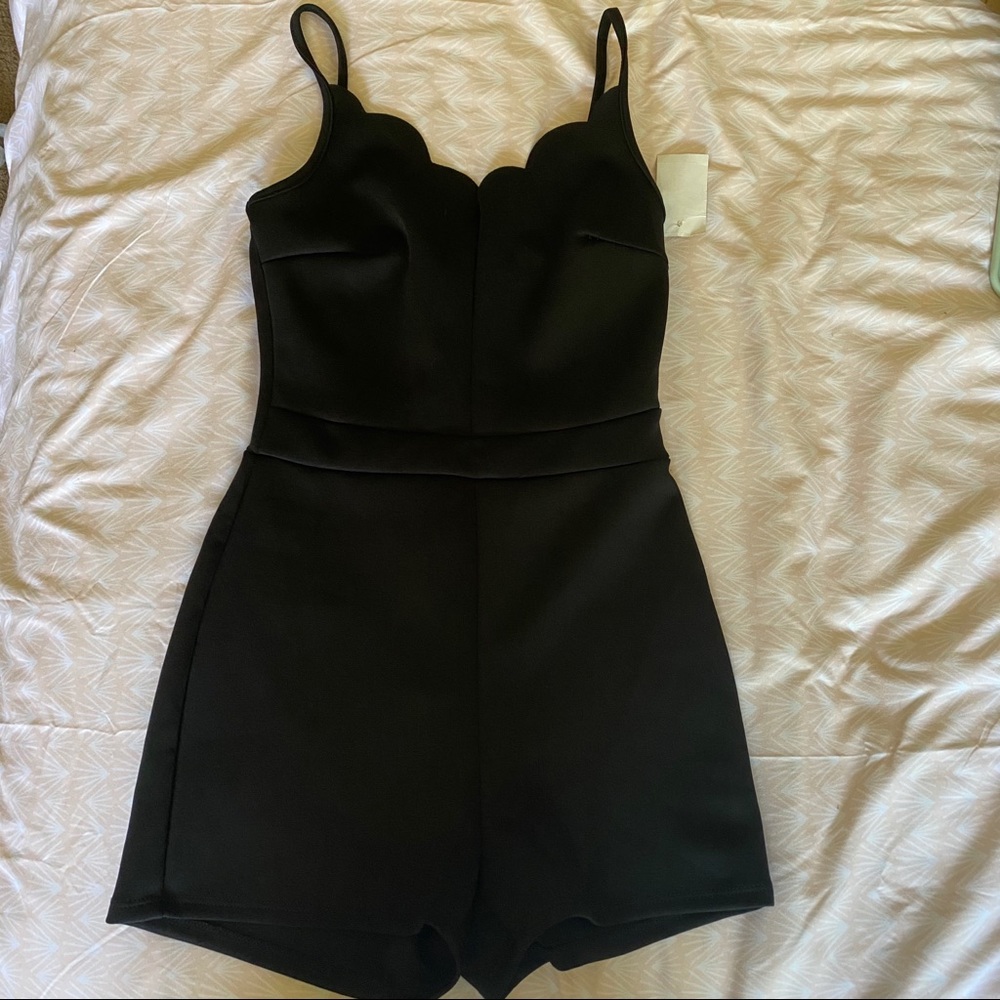 Black formal business-like romper
